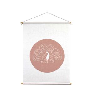 textielposter a pauw oudroze hiphuisje